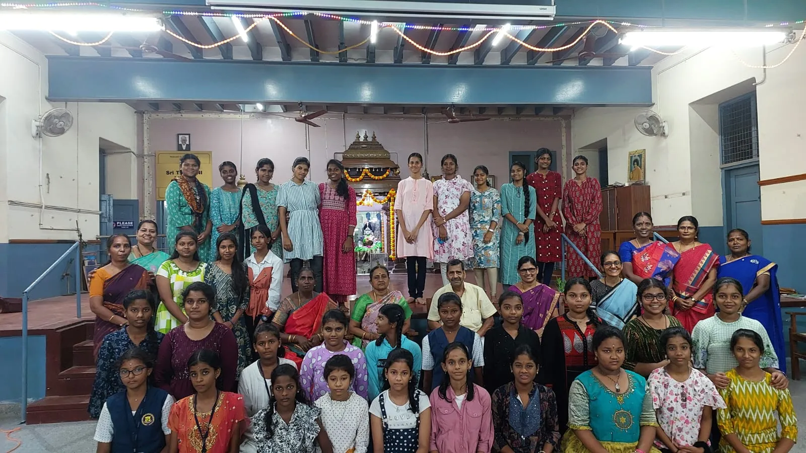 Girls at Lady Sivaswamy Iyer Girls Higher Secondary School, Chennai